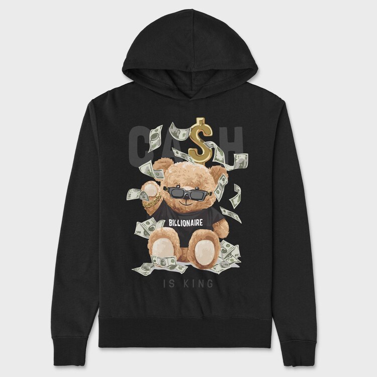 Cash Bear King, Hanorac Oversize Barbati (Unisex)
