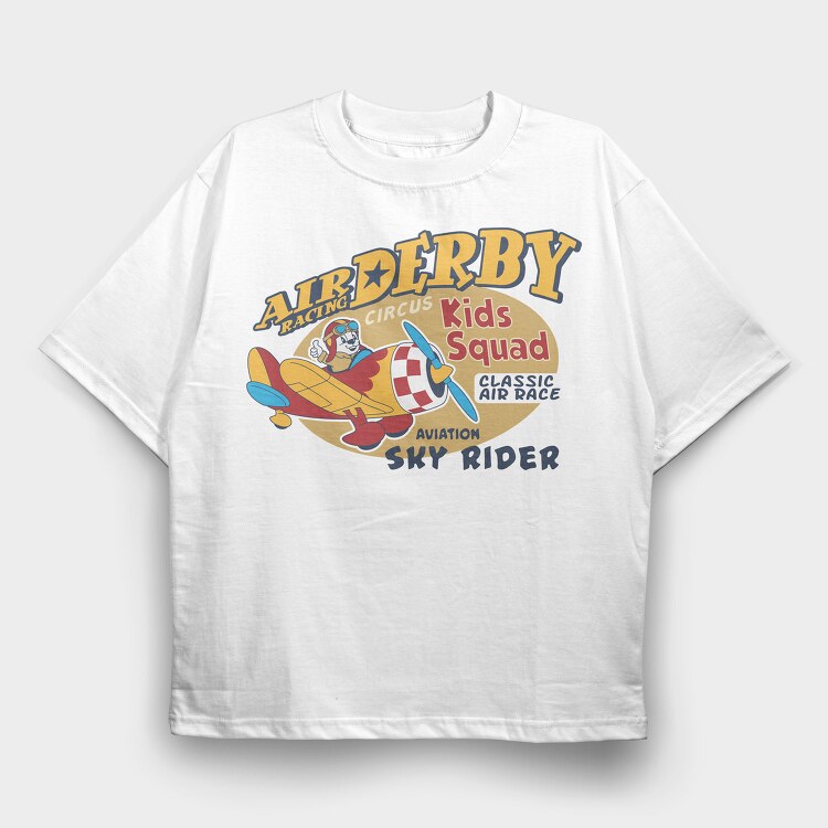 Air Derby Squad, Tricou Oversize Barbati (Unisex)