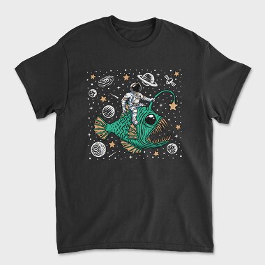Astronaut Fish Space Ride, Tricou Barbati (Unisex)