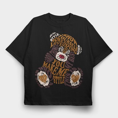 Bear Style Love You, Tricou Oversize Barbati (Unisex)