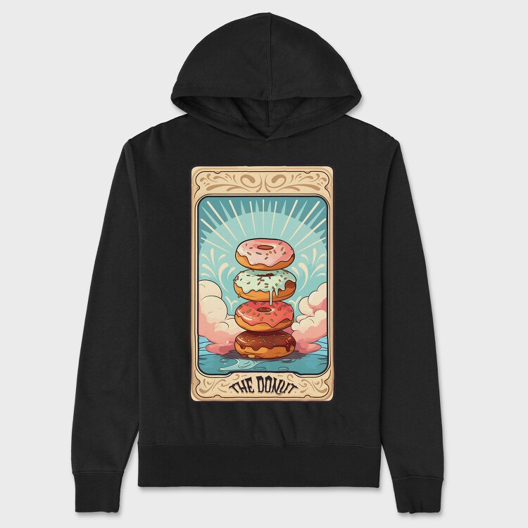 Tarot Card the Donut, Hanorac Oversize Barbati (Unisex)