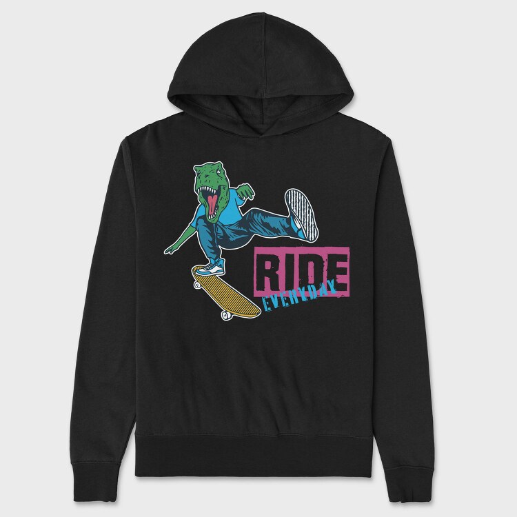 Dino Skate Ride Everyday, Hanorac Oversize Barbati (Unisex)