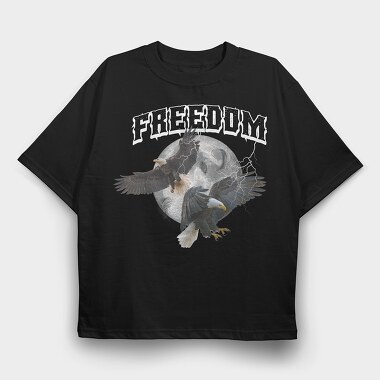 Eagle Moon Freedom, Tricou Oversize Barbati (Unisex)