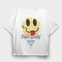 Fake Love World, Tricou Oversize Barbati (Unisex)