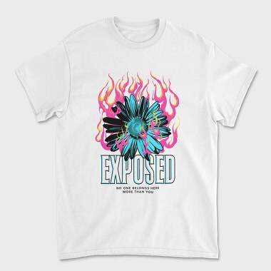 Flame Flower Exposed, Tricou Barbati (Unisex)