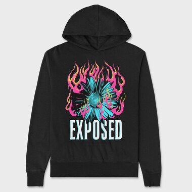 Flame Flower Exposed, Hanorac Oversize Barbati (Unisex)