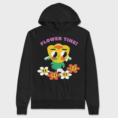 Flower Power Time, Hanorac Oversize Barbati (Unisex)