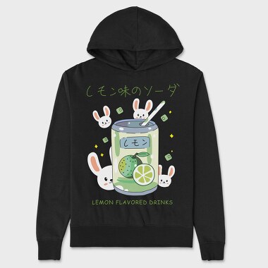 Lemon Bunny Soda, Hanorac Oversize Barbati (Unisex)