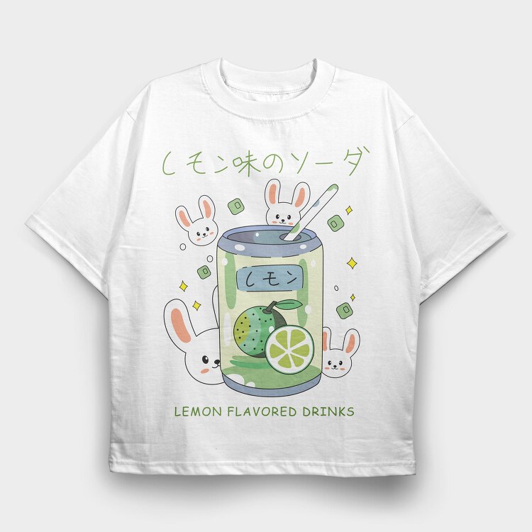 Lemon Bunny Soda, Tricou Oversize Barbati (Unisex)
