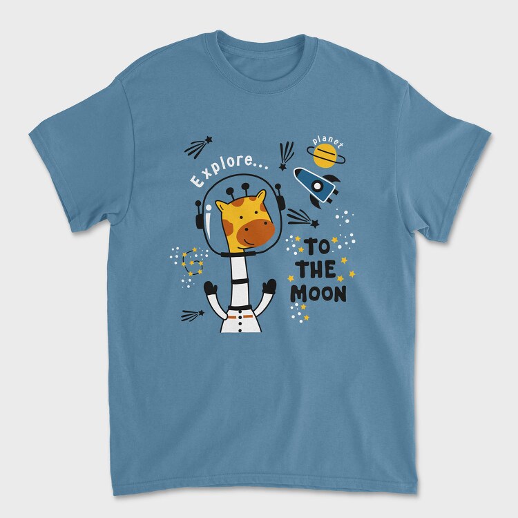 Giraffe Galaxy Explorer, Tricou Barbati (Unisex)