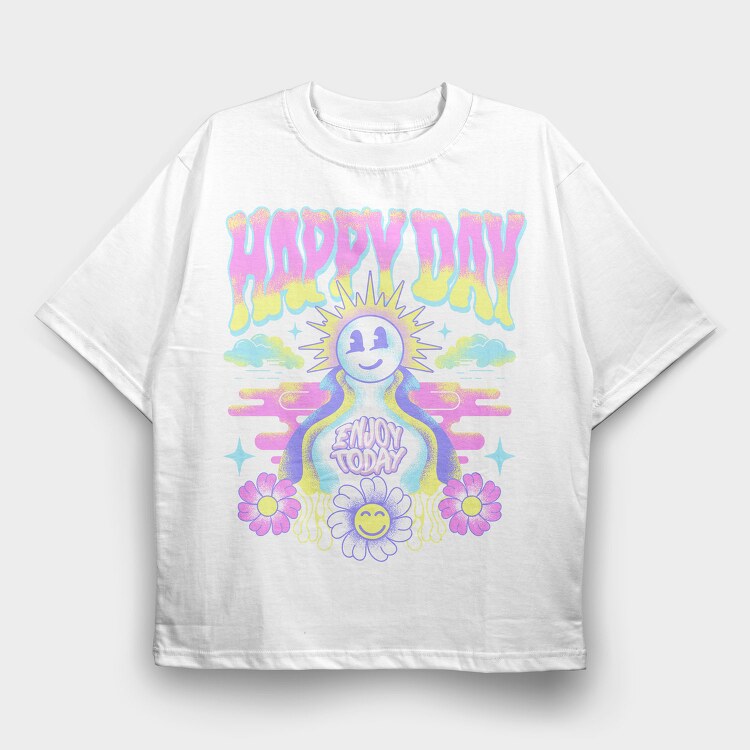 Happy Day Dreamer, Tricou Oversize Barbati (Unisex)