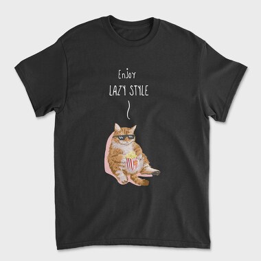 Lazy Cat Vibes, Tricou Barbati (Unisex)