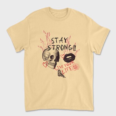 Live Your Life Skull, Tricou Barbati (Unisex)