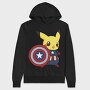 Pikachu Captain Shield, Hanorac Oversize Barbati (Unisex)