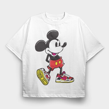 Mickey Sneaker Dreams, Tricou Oversize Barbati (Unisex)