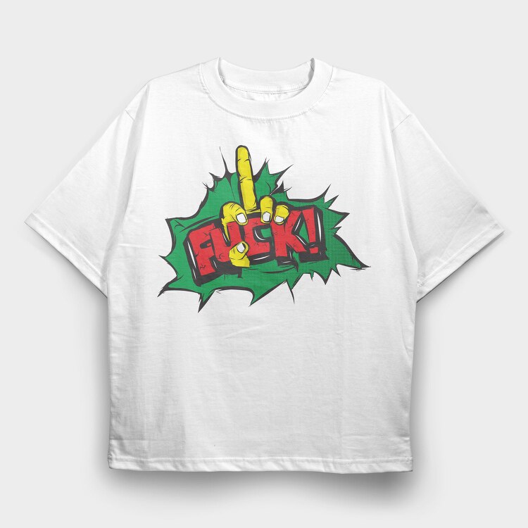 Middle Finger Vibes, Tricou Oversize Barbati (Unisex)