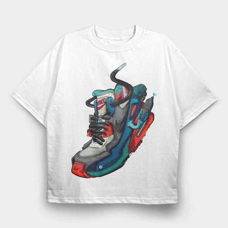 Nike Snake Sneaker, Tricou Oversize Barbati (Unisex)