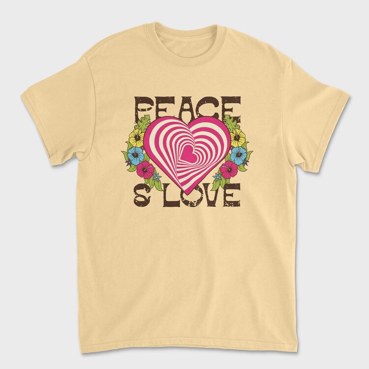 Peace Love Swirls, Tricou Barbati (Unisex)