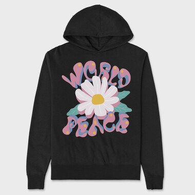 Peaceful Bloom Vibes, Hanorac Oversize Barbati (Unisex)