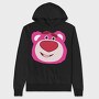 Pink Bear Smile, Hanorac Oversize Barbati (Unisex)