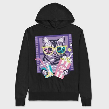 Popcorn Cat Vibes, Hanorac Oversize Barbati (Unisex)