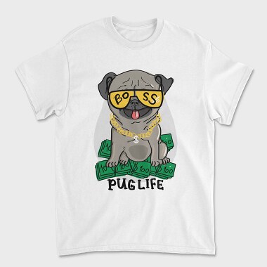 Pug Boss Money, Tricou Barbati (Unisex)