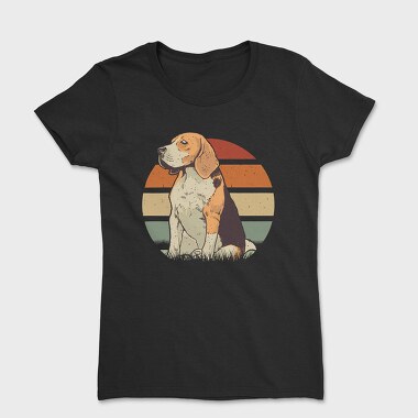 Tricou Femei, Beagle Sunset