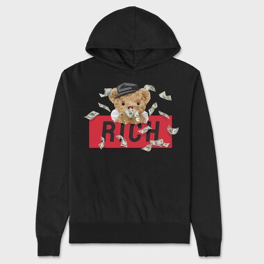 Rich Bear Money, Hanorac Oversize Barbati (Unisex)