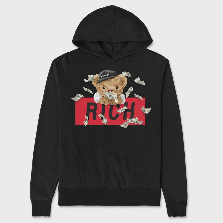 Rich Bear Money, Hanorac Oversize Barbati (Unisex)