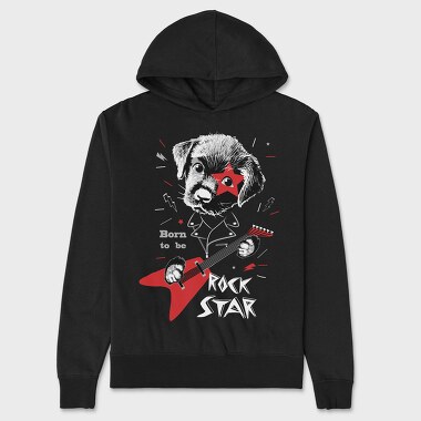 Rockstar Pup, Hanorac Oversize Barbati (Unisex)