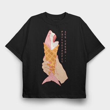 Shark Ice Cream Dreams, Tricou Oversize Barbati (Unisex)