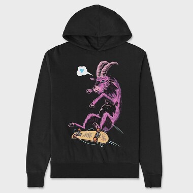 Skate Goat Love, Hanorac Oversize Barbati (Unisex)