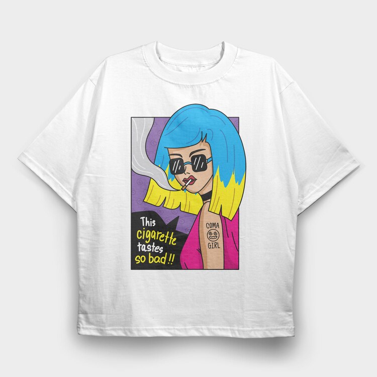 Smoke Smile, Tricou Oversize Barbati (Unisex)