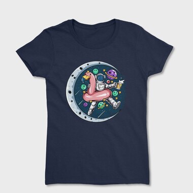 Space Flamingo Astronaut, Tricou Femei