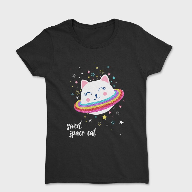 Space Kitty Vibes, Tricou Femei