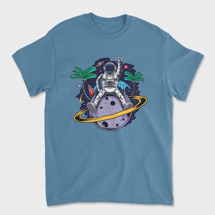 Space Palm Astronaut, Tricou Barbati (Unisex)