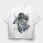 Space Ramen Astronaut, Tricou Oversize Barbati (Unisex)