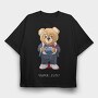 Teddy Hipster Vibes, Tricou Oversize Barbati (Unisex)