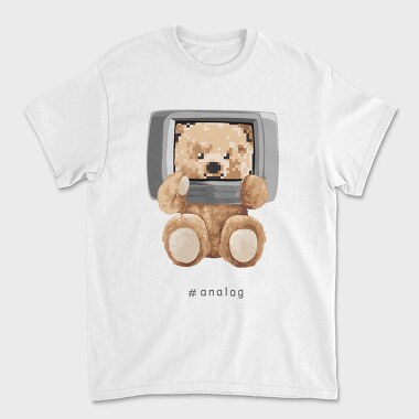 Teddy Pixel Screen, Tricou Barbati (Unisex)