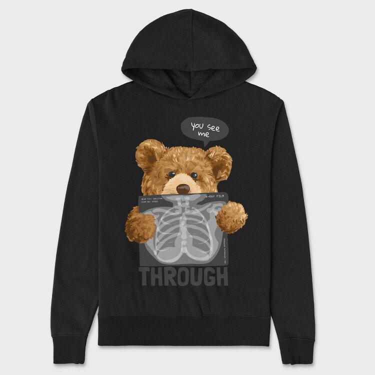 Teddy X-Ray Vibes, Hanorac Oversize Barbati (Unisex)