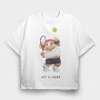 Tennis Bear Ace, Tricou Oversize Barbati (Unisex)