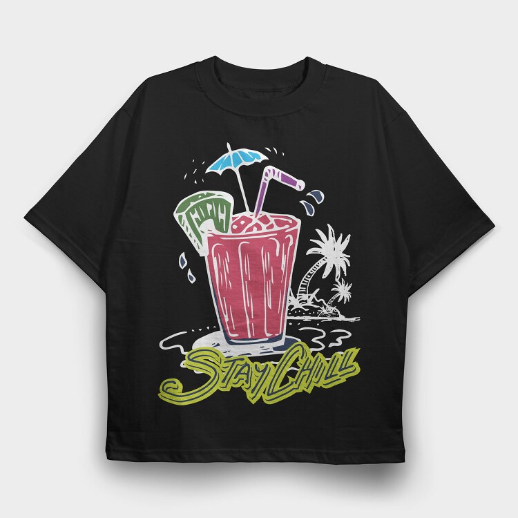 Tropical Chill Vibes, Tricou Oversize Barbati (Unisex)