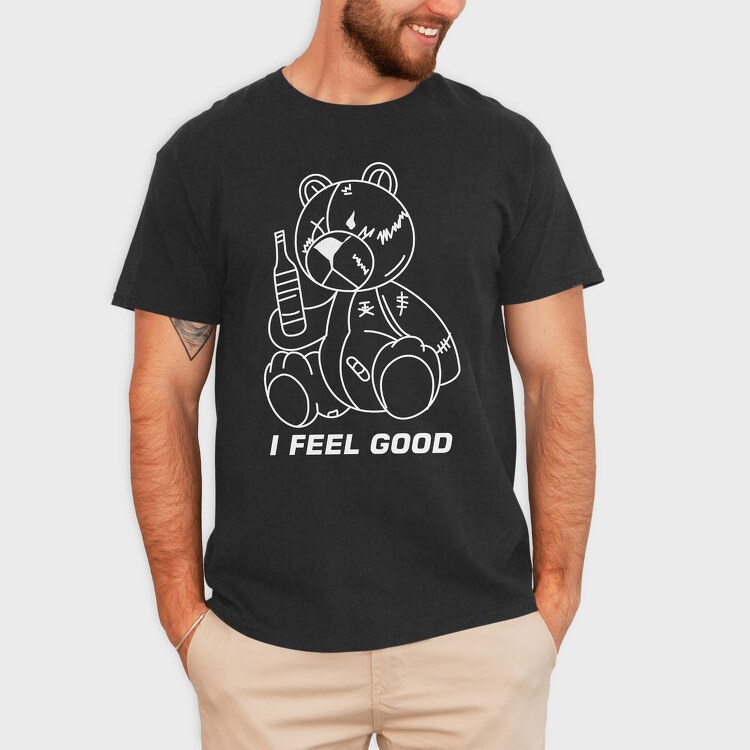 Drunk Teddy Vibes, Tricou Barbati (Unisex)