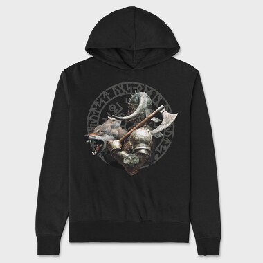 Viking Wolf, Hanorac Oversize Barbati (Unisex)