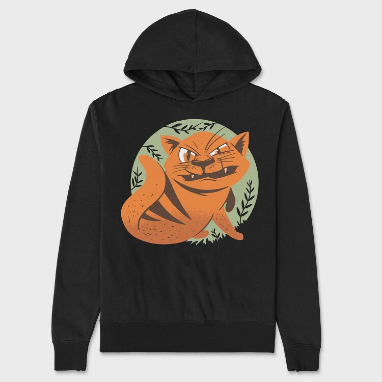 Angry Cat, Hanorac Oversize Barbati (Unisex)