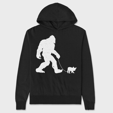 Bigfoot French Bulldog, Hanorac Oversize Barbati (Unisex)