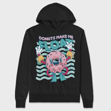 Donuts Make Me Float, Hanorac Oversize Barbati (Unisex)