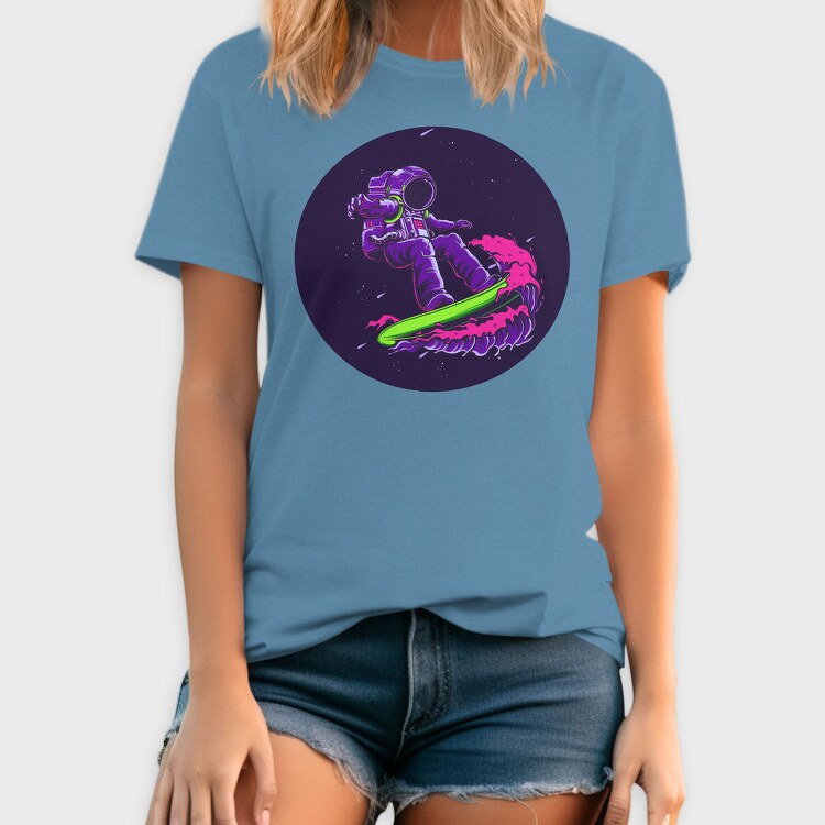 Space Surf Astronaut, Tricou Barbati (Unisex)