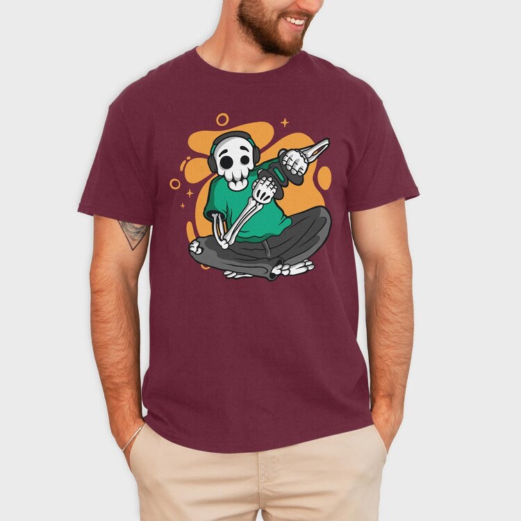 Gamer Skeleton, Tricou Barbati (Unisex)