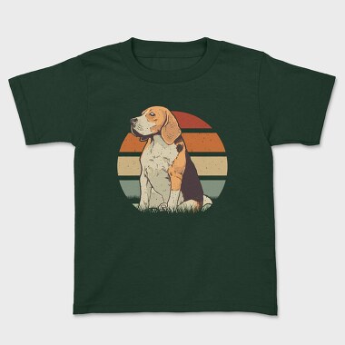 Tricou Copii, Beagle Sunset